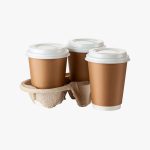 2 Cup Carrier Moulded Pulp Fibre Tray