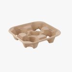 4 Cup Carrier Moulded Pulp Fibre -2