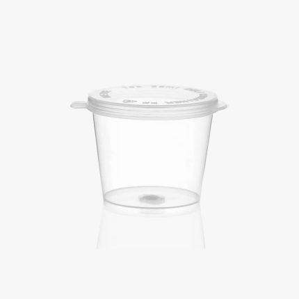 Clear Hinged Sauce Pot HD PP 1oz