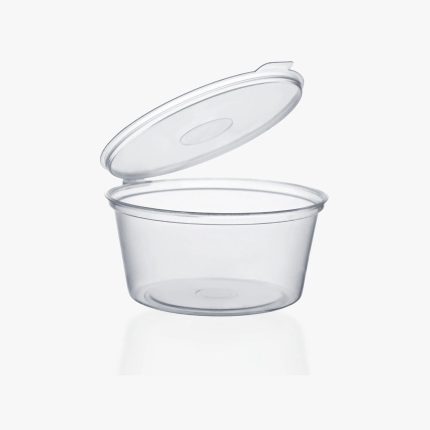 Clear Hinged Sauce Pot HD PP (4oz)